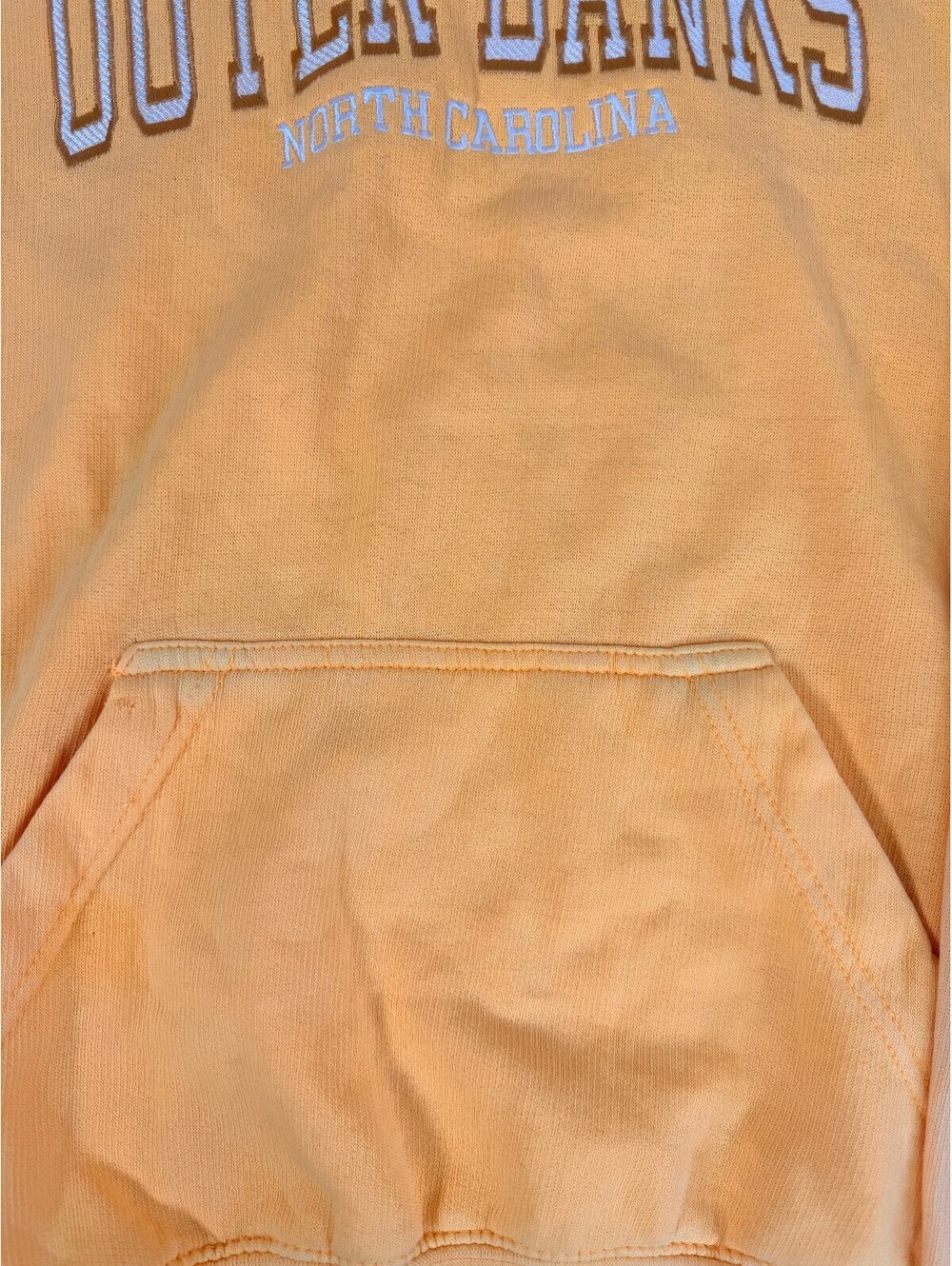 NWT Outer Banks NC Hoodie Apricot Pullover Sweatshirt U.S. Vintage Large - Picture 5 of 6